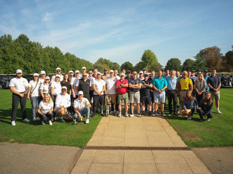 Ukrainian veterans at a golf tournament